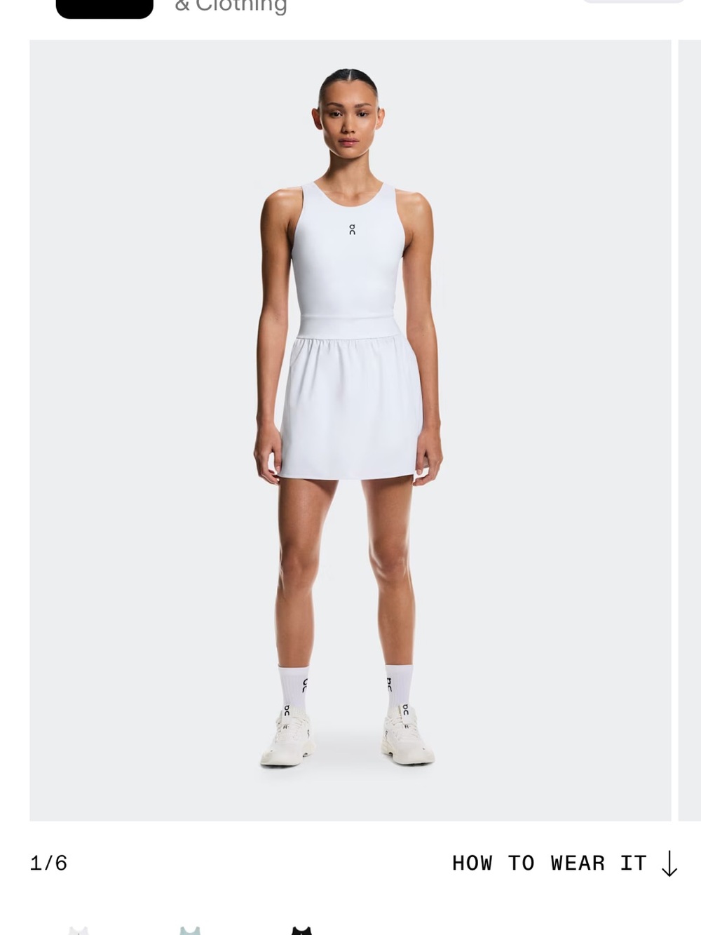 NWT On Running Court Dress Split White size small